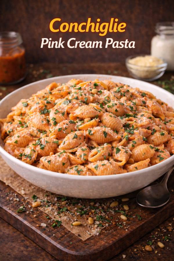 Conchiglie Pink Cream Pasta – Classic Rose Sauce Delight